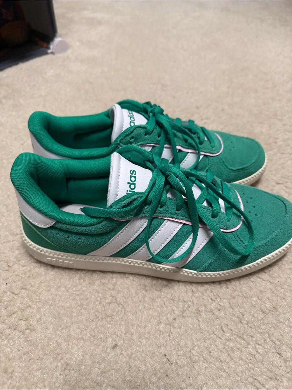 adidas green suede